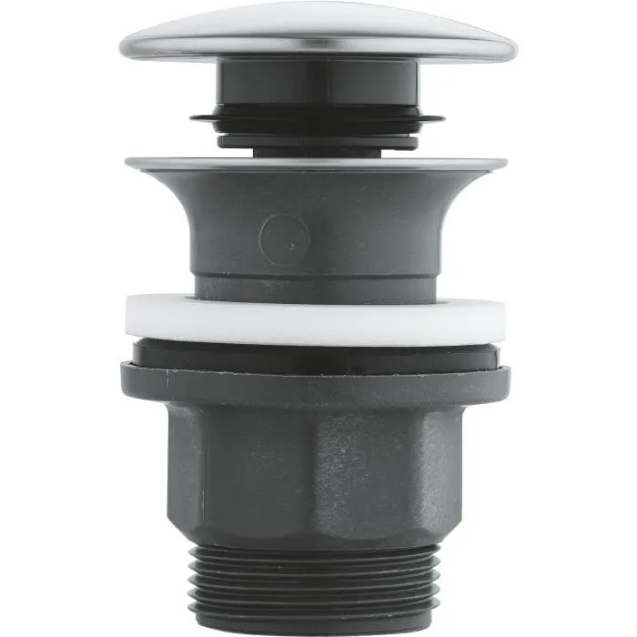 GROHE - Bonde clic-clac chromée pour lavabo avec trop-plein, diamètre de serrage 63 mm en métal