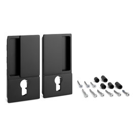 CERRAD/PICAP. MAGNETICOS Manille WAVE pour porte battante avec serrure, noir mat