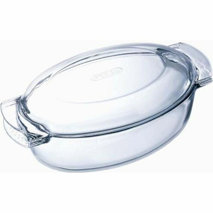 Pyrex Cocotte Ovale en Verre Borosilicate 5,8L
