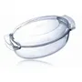 Pyrex 1450076 - Cocotte ovale en verre borosilicate - 38 x 23 cm - 5,8L - Résiste du congélateur au four (300°C)