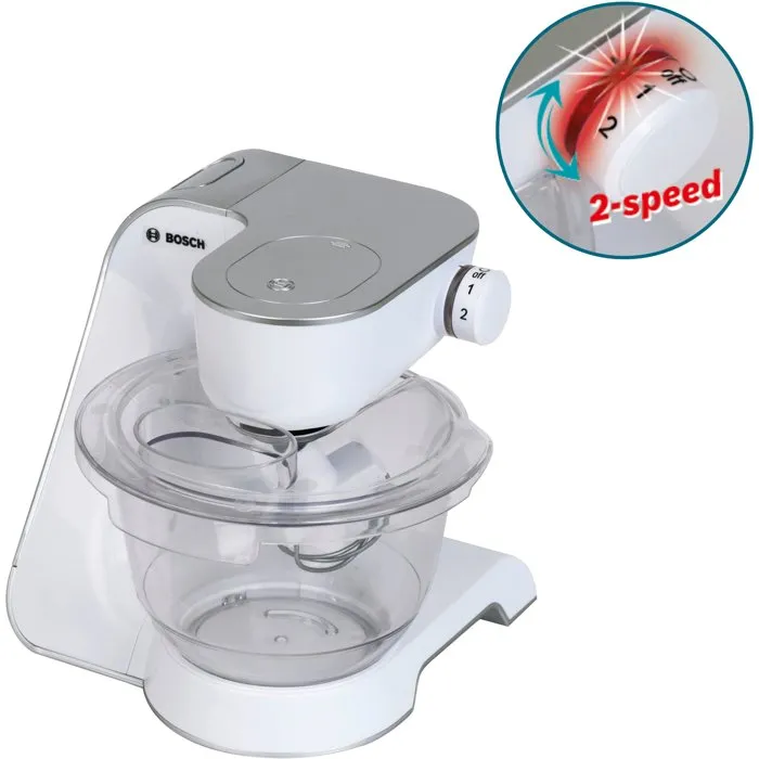 KLEIN 9234 Robot de cuisine électronique pour enfant sous licence Bosch - Jouet d'imitation avec fouet amovible et 2 vitesses - Dès 3 ans