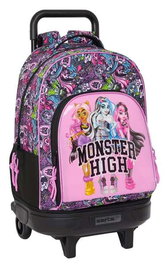 Safta Mochila grande à roulettes compacte et amovible Monster High "Drama", 33 x 45 x 22 cm