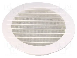 DOSPEL S.A. Grille de ventilation blanche Ø160x31mm en ABS