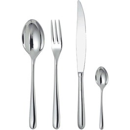 Alessi LCD01S24 - Couvert Caccia 24 pièces en acier inoxydable 18/10, design Luigi Caccia, Livio et Pier Castiglioni