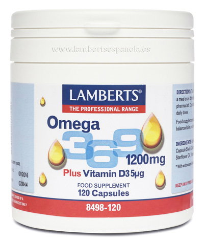 LAMBERTS OMEGA 3-6-9 avec Vitamine D3, 120 capsules LAMBERTS OMEGA 3-6-9 avec Vitamine D3, 120 capsules