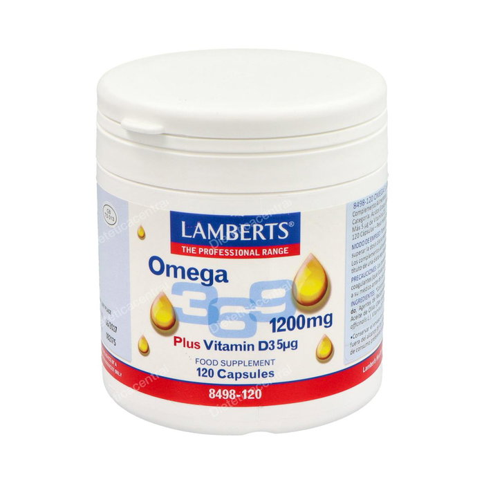 Lamberts Omega 3-6-9 Plus Vitamine D3 120 Gélules – Complément Acides Gras EPA DHA Lamberts Omega 3-6-9 Plus Vitamine D3 120 Gélules – Complément Acides Gras EPA DHA