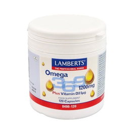 LAMBERTS Omega 3-6-9 avec Vitamine D3, 120 capsules