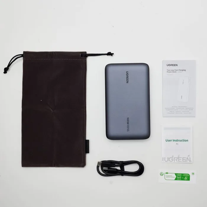 UGREEN Batterie Externe 20000 mAh 100W Power Bank PD Version 2 - Charge Rapide USB-C Gris