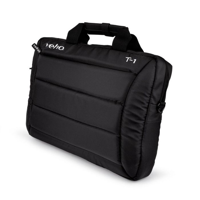 Veho T-1 Sac Porte-document Messenger pour Ordinateur Portable 15.6" et Tablette 10.1", Protection Superpaddée, Compartiment Zippé Extérieur et Sangle Réglable