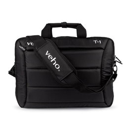 Veho T-1 Sac Porte-document Messenger pour Ordinateur Portable 15.6" et Tablette 10.1", Protection Superpaddée, Compartiment Zippé Extérieur et Sangle Réglable
