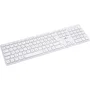 Bluestork Pack Clavier et Souris Filaire Compatible Mac KB Mac - Touches Concaves Silencieuses, 13 Raccourcis Multimédia, Adaptateur USB/USB-C - Blanc