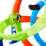 Hot Wheels Piste à Double Boucle Looping Cyclone avec Lanceur Multivoitures pour Cascades et Courses - Modèle Hw