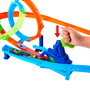 Hot Wheels Circuit Cyclone De Lanzamiento Rápido Jhk73 - Piste De Course À Double Boucle Avec 2 Zones D'Impact Et Véhicule Inclus - Jouet Enfants 6 Ans Et Plus