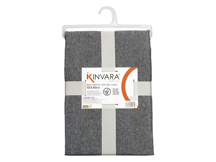 Kinvara Nappe en Polyester Gris Foncé 140x180 cm (Set de 12)