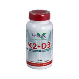 VBYOTICS Vitamine K2 + D3 100 perles – Complément alimentaire os et cardiovasculaire