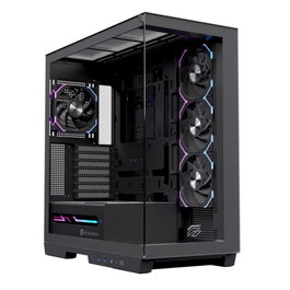 Einarex Z1K RGB Black Boîtier Gaming Midi Tower avec Verre Trempé et RGB