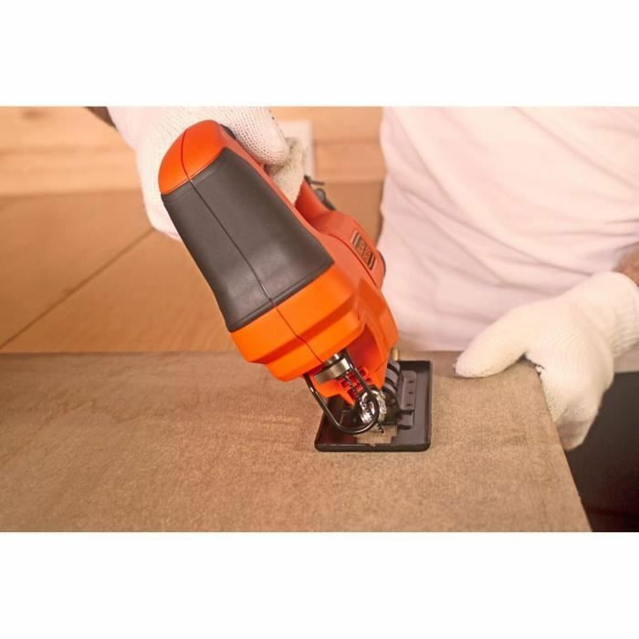 Black + Decker BES603-QS Scie sauteuse filaire 400W Orange et Noir