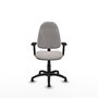 PIQUERAS Y CRESPO Chaise de bureau Algarra, simili cuir blanc, mécanisme contact permanent, accoudoirs 2D