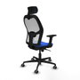 Piqueras y Crespo Chaise de Bureau avec Appui-tête 2D036G2 Bleu