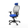 Piqueras y Crespo Chaise de Bureau avec Appui-tête 2D036G2 Bleu