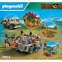 PLAYMOBIL Camp de Recherche Dinosaures avec Véhicule Tout-Terrain, Stegosaurus et Deinonychus - Set 71523 - Figurines 4+ Ans - Multilingue (EN, FR, DE, IT, PT, ES)