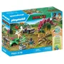 Playmobil 71523 Campement des Explorateurs Dinosaures - 93 Pièces avec 2 Personnages, 2 Dinos, Véhicule et Accessoires - Jouet de Construction pour Enfants dès 4 Ans