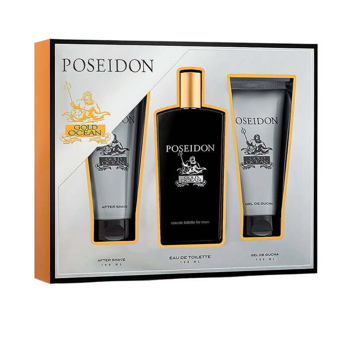 Poseidon Coffret Poseidon Gold Ocean pour Homme 3 Pièces