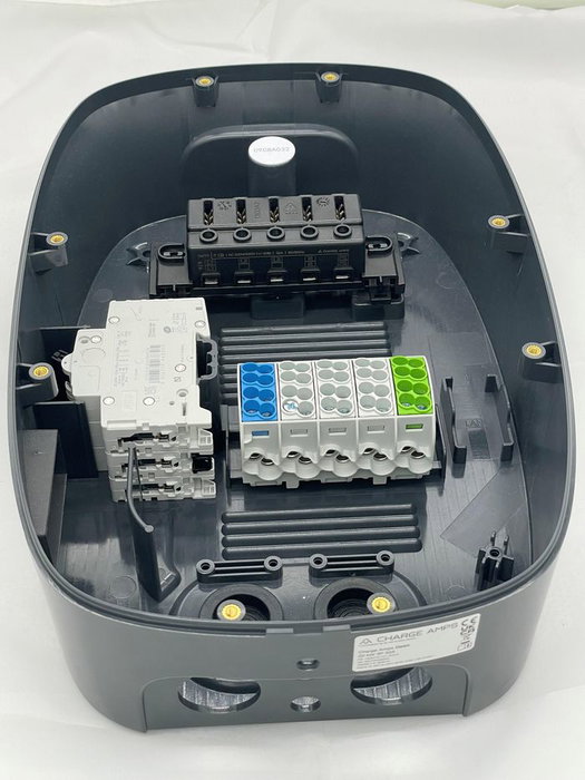 Charge Amps Dawn - Kit d'installation avec bloc de jonction et disjoncteur MCB pour borne de recharge
