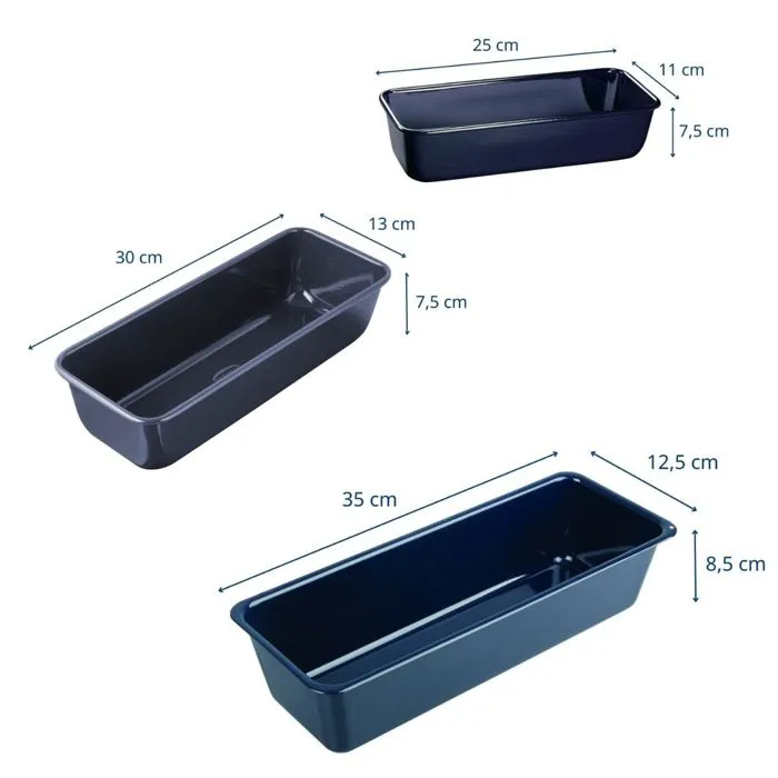 Dr. Oetker Set de 3 moules à cakes Back Liebe en acier antiadhésif - 25, 30 et 35 cm - Pour four et lave-vaisselle jusqu'à 400°C Dr. Oetker Set de 3 moules à cakes Back Liebe en acier antiadhésif - 25, 30 et 35 cm - Pour four et lave-vaisselle jusqu'à 400°C