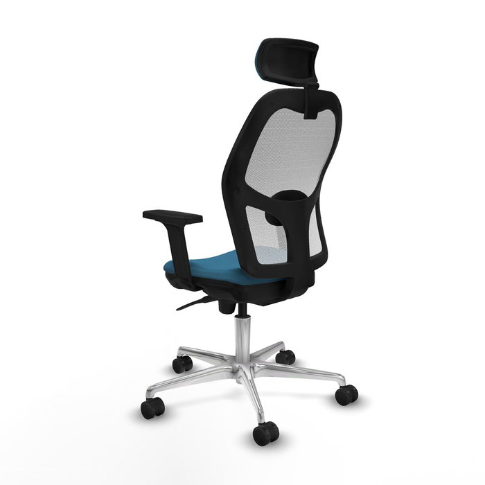 Piqueras y Crespo Chaise de Bureau avec Appui-tête 2D086N2 Blanc Vert pétrole Piqueras y Crespo Chaise de Bureau avec Appui-tête 2D086N2 Blanc Vert pétrole