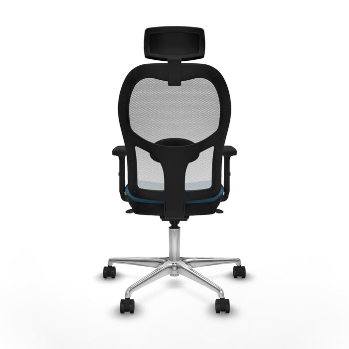 Piqueras y Crespo Chaise de Bureau avec Appui-tête 2D086N2 Blanc Vert pétrole Piqueras y Crespo Chaise de Bureau avec Appui-tête 2D086N2 Blanc Vert pétrole