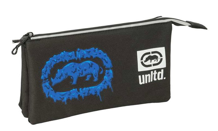 Ecko Unltd. Porte-Tout Triple Worldwide Noir - Porte-Documents - 22 x 12 x 3 cm - À partir de 3 ans
