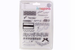 Innspiro Set de tampons acryliques décoratifs 14x18cm