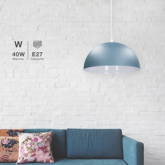 GSC Evolution Lampe de plafond suspendue Série Abala E27 Ø400mm Bleu
