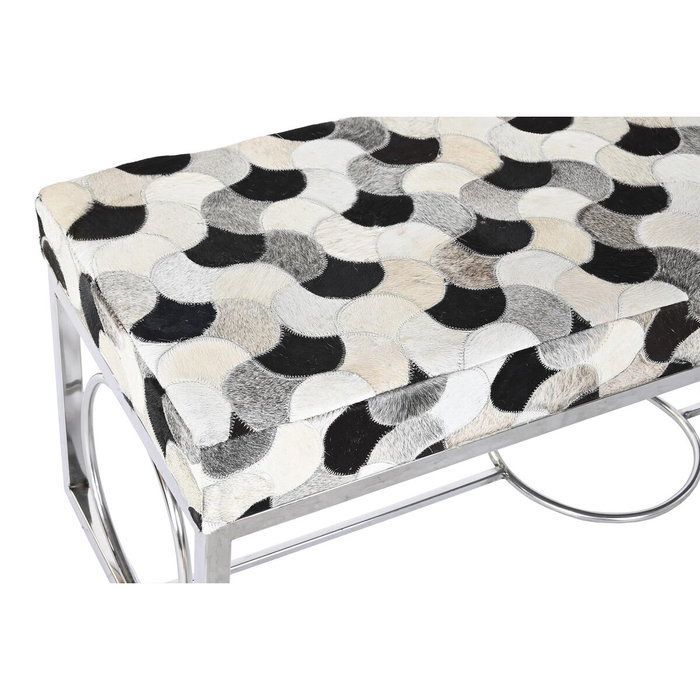DKD Home Decor Banquette Blanc Marron Noir Argenté Acier