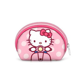 Karactermania Portefeuille Hello Kitty Motif Moto Oval 4,5 x 9 x 12 cm en Polyester Rose - Pour Enfants (36 mois et plus)