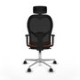 Piqueras y Crespo Chaise de Bureau avec Appui-tête Jorquera 1D086N2 Orange