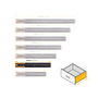 Emuca Lot de 5 jeux de Coulisses pour tiroirs, roulement à billes, hauteur 45mm, profondeur 350mm, sortie totale, fermeture amortie, Noir