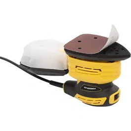 Powerplus POWDP50200 Ponceuse vibrante 180 W, plateau delta, pour gaucher et droitier, 5 feuilles abrasives incluses, sac à poussière