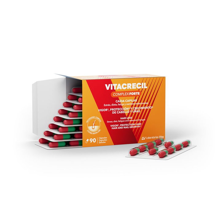 Vitacrecil Complex Forte Capsules Cheveux et Ongles 90 Unités Vitacrecil Complex Forte Capsules Cheveux et Ongles 90 Unités