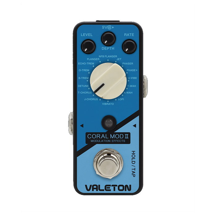 Valeton Coral Mod II Pédale de modulation numérique avec 16 algorithmes et Tap Tempo Valeton Coral Mod II Pédale de modulation numérique avec 16 algorithmes et Tap Tempo