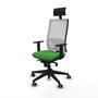 Piqueras y Crespo Chaise de Bureau Horna, Vert et Blanc
