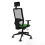 Piqueras y Crespo Chaise de Bureau Horna, Vert et Blanc