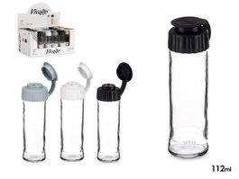 Vivalto Moulin à Poivre en Verre 112 ml, Assorti Blanc Noir Gris, 3.5 x 13.7 x 5 cm (Set de 24)