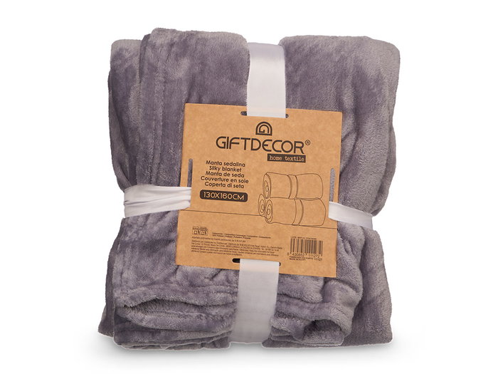 GIFTDECOR Manta Sedalina Gris Clair 130x160cm