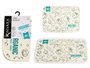 Kinvara Set de table Rizo Organic Kinvara 33 x 48 cm en coton et polyester vert et blanc (Set de 24)