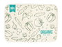 Kinvara Set de table Rizo Organic Kinvara 33 x 48 cm en coton et polyester vert et blanc (Set de 24)