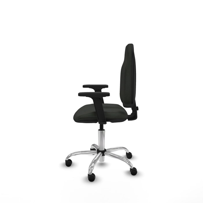PIQUERAS Y CRESPO Chaise de bureau Algarra, tissu noir, base chromée, accoudoirs 2D PIQUERAS Y CRESPO Chaise de bureau Algarra, tissu noir, base chromée, accoudoirs 2D