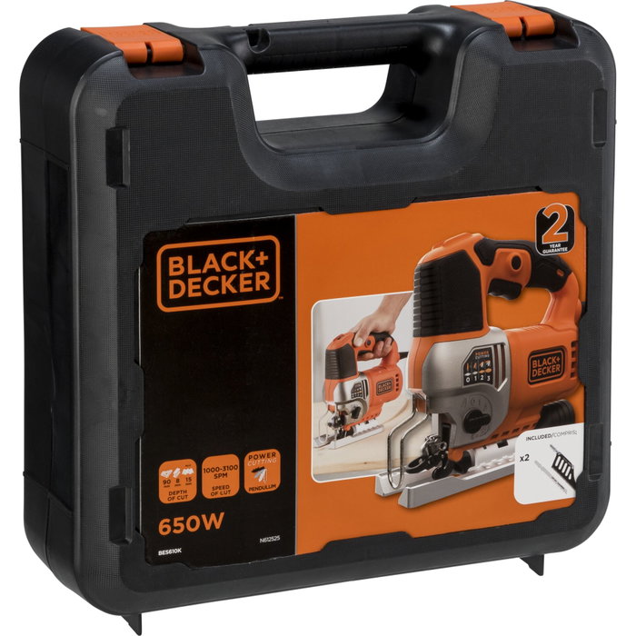 Black + Decker BES610K Scie sauteuse filaire 650W Black + Decker BES610K Scie sauteuse filaire 650W