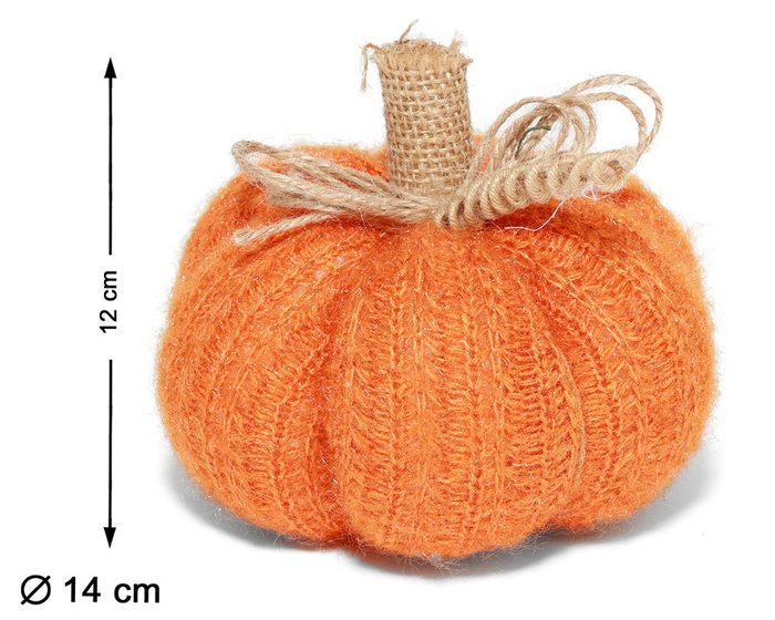 Atosa Citrouille Décorative en Tissu Orange 12 cm Atosa Citrouille Décorative en Tissu Orange 12 cm